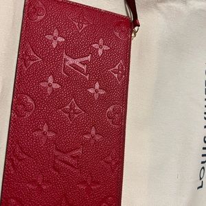 Louis Vuitton pochette felicie zipper insert-scarlet.”New”